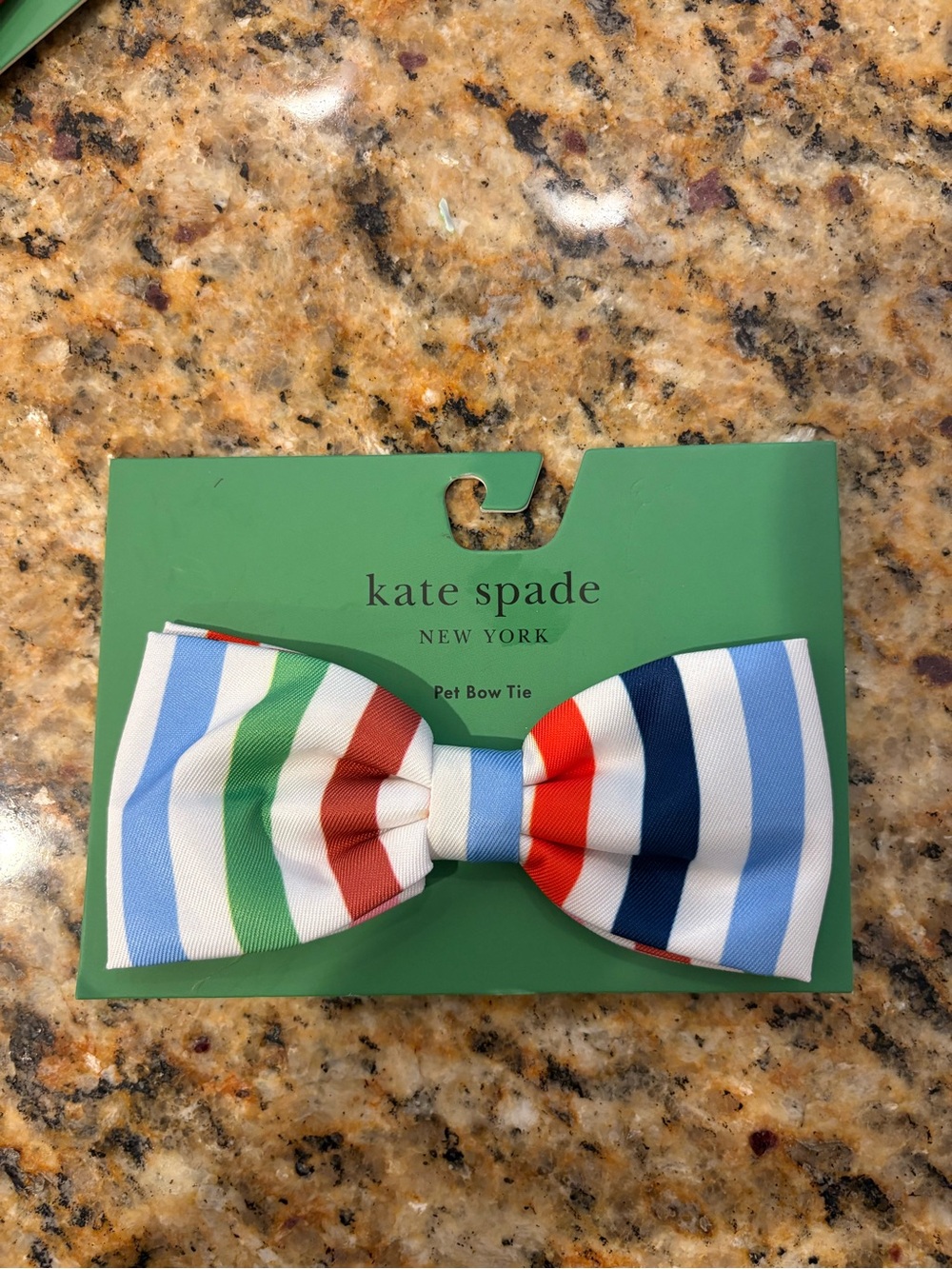 kate spade Multi-colored Stripe Pet Dog Bow Tie